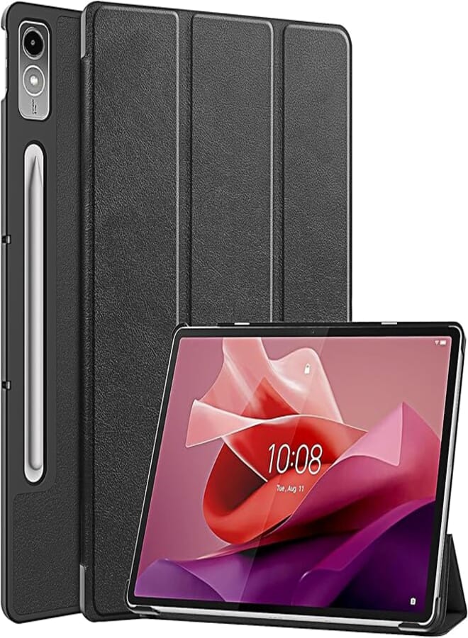 for Lenovo Tab P12 Case 12.7 inch 2023 (TB370FU|TB371FU), Slim Light Hard Shell Protective for Lenovo P11 Gen 2 Case, with Auto Wake/Sleep, Black